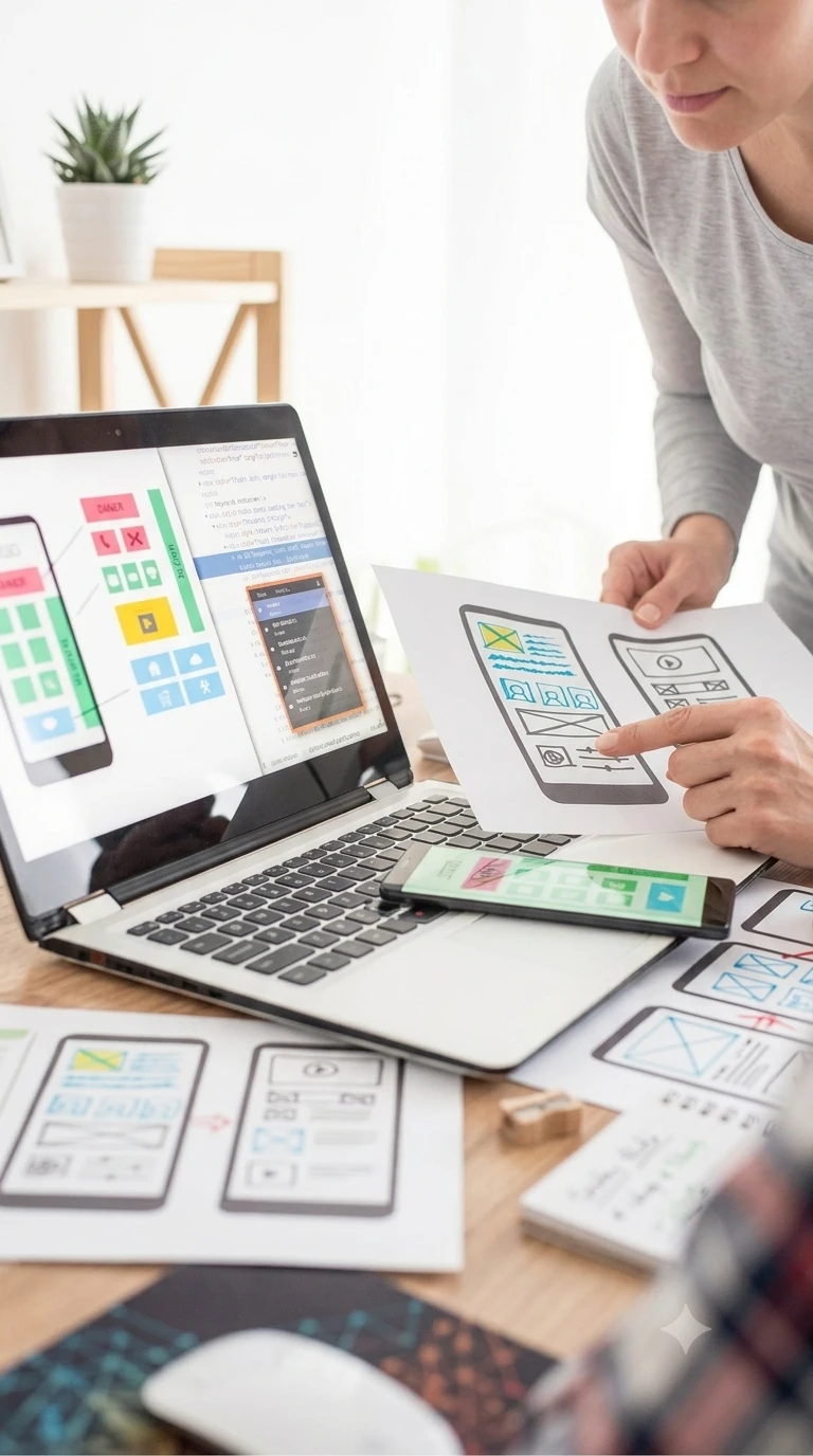Sub servicio de experiencia de usuario y diseño Imagen de experiencia de usuario y diseño de interfaces por Digimedia