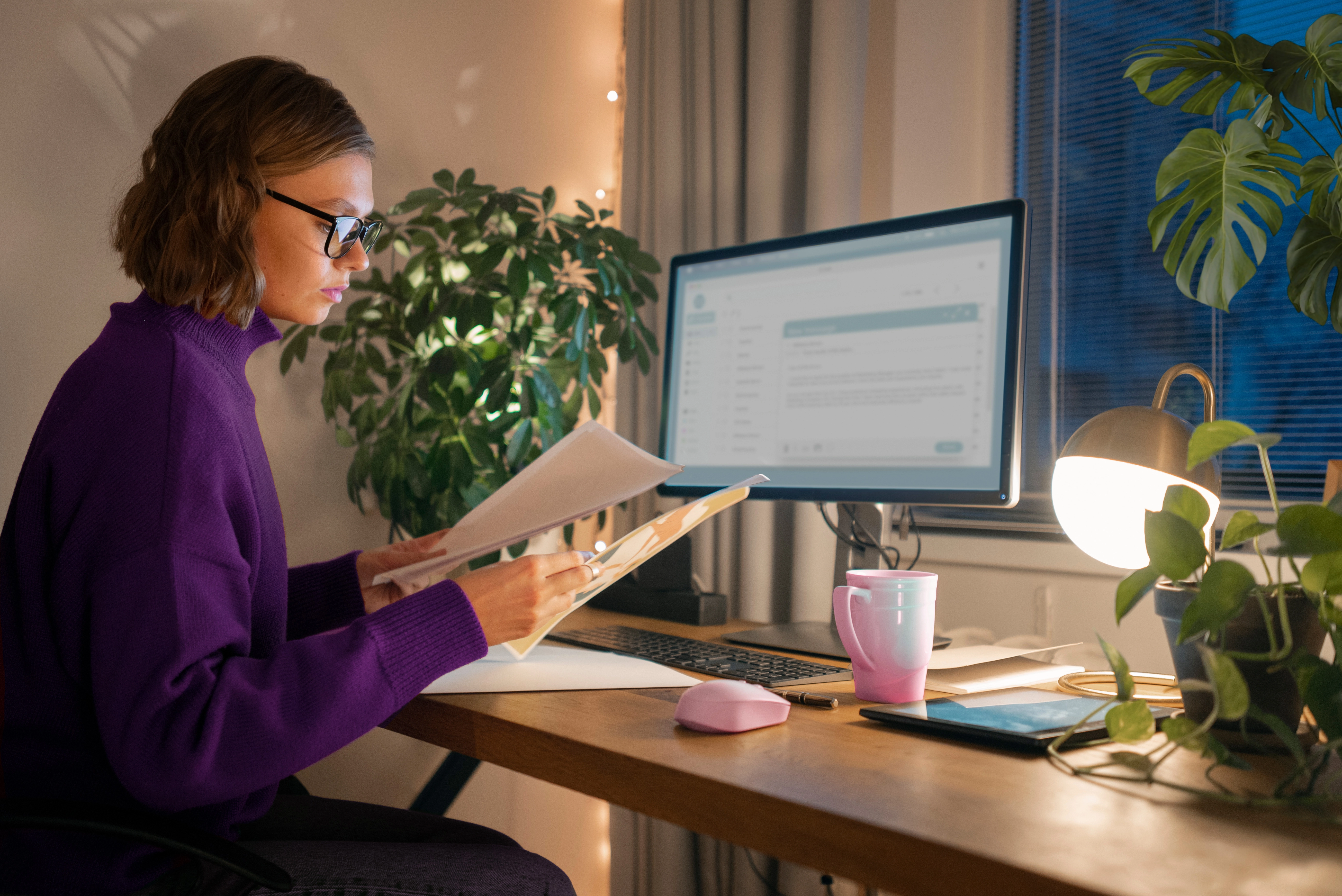 Subservicio de Optimización SEO para buscadores Imagen que muestra a una persona frente a una pantalla realizando el sub servicio de optimización seo para buscadores con el objetivo de optimizar el posicionamiento de una página web
